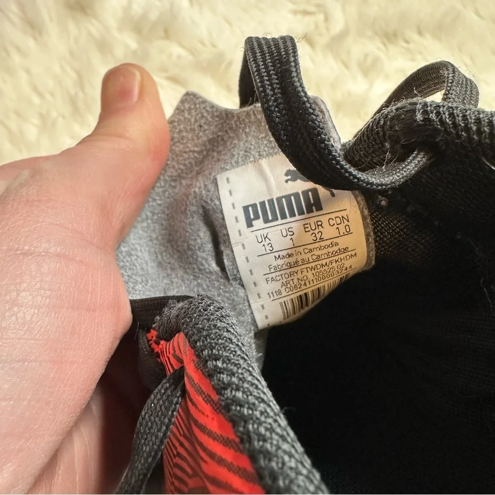 Puma Spirit II Cleats Red & Black Size 1 - Picture 10 of 16